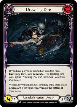 Drowning Dire (Red) (EVR110) - Everfest 1st Edition - Premium Flesh And Blood Single from Legend Story Studios - Just $0.08! Shop now at Game Crave Tournament Store