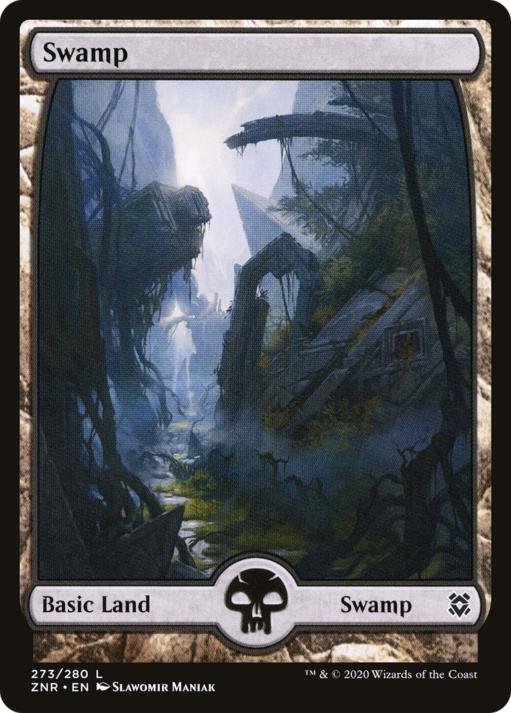Swamp (ZNR-273) - Zendikar Rising: (Full Art) Foil - Premium MTG Single from Wizards of the Coast - Just $0.25! Shop now at Game Crave Tournament Store