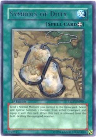 Symbols of Duty (TAEV-EN060) - Tactical Evolution 1st Edition - Premium Yugioh Single from Konami - Just $0.25! Shop now at Game Crave Tournament Store