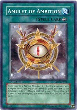 Amulet of Ambition (TAEV-EN061) - Tactical Evolution 1st Edition - Premium Yugioh Single from Konami - Just $0.30! Shop now at Game Crave Tournament Store