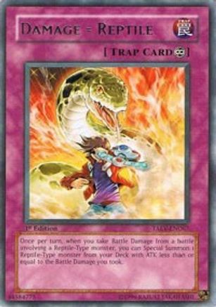 Damage = Reptile (TAEV-EN067) - Tactical Evolution 1st Edition - Premium Yugioh Single from Konami - Just $0.38! Shop now at Game Crave Tournament Store