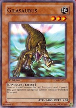 Gilasaurus (SD09-EN005) - Structure Deck: Dinosaur's Rage 1st Edition - Premium Yugioh Single from Konami - Just $0.25! Shop now at Game Crave Tournament Store