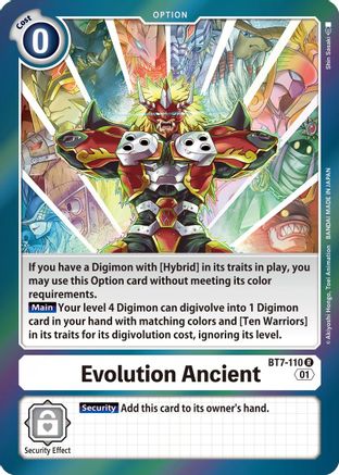 Evolution Ancient (BT7-110) - Next Adventure Foil - Premium Digimon Single from Bandai - Just $0.25! Shop now at Game Crave Tournament Store