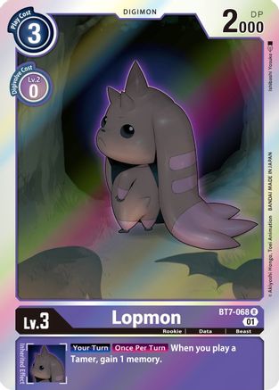 Lopmon (BT7-068) - Next Adventure Foil - Premium Digimon Single from Bandai - Just $0.25! Shop now at Game Crave Tournament Store