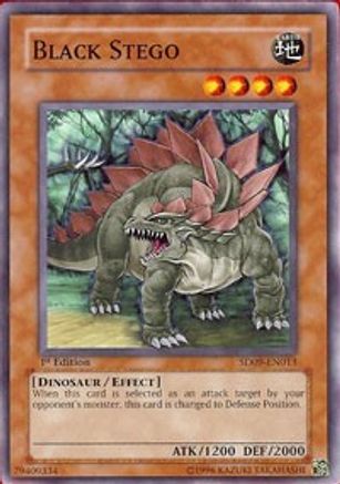 Black Stego (SD09-EN013) - Structure Deck: Dinosaur's Rage 1st Edition - Premium Yugioh Single from Konami - Just $0.25! Shop now at Game Crave Tournament Store
