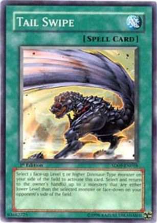 Tail Swipe (SD09-EN018) - Structure Deck: Dinosaur's Rage 1st Edition - Premium Yugioh Single from Konami - Just $0.26! Shop now at Game Crave Tournament Store