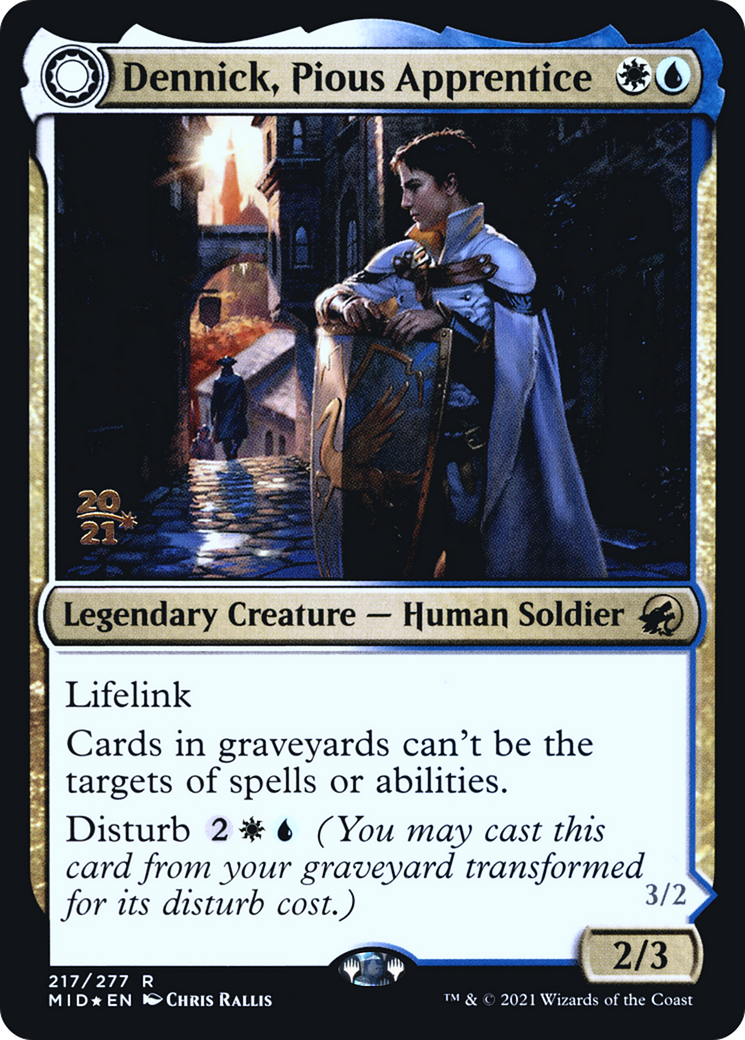 Dennick, Pious Apprentice // Dennick, Pious Apparition (PMID-217S) - Innistrad: Midnight Hunt Promos: (Double Faced Transform) Foil - Premium MTG Single from Wizards of the Coast - Just $0.13! Shop now at Game Crave Tournament Store