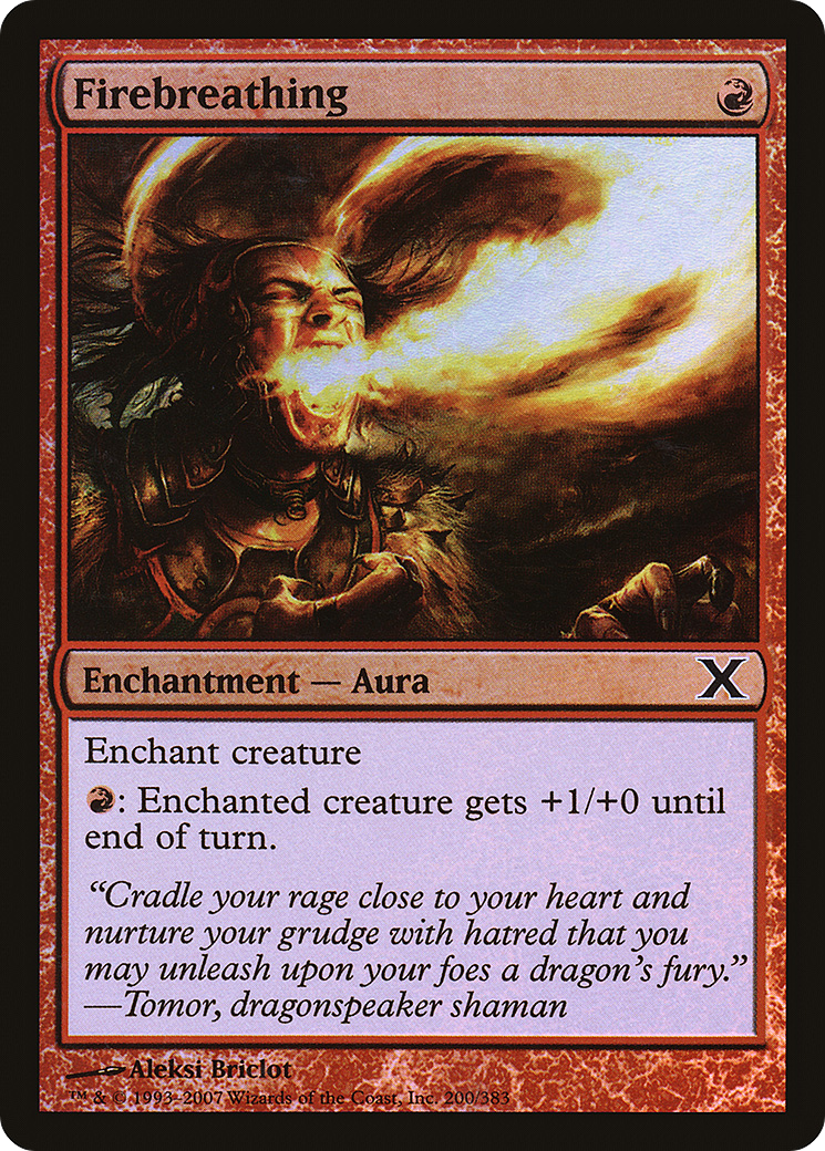 Firebreathing (10E-200★) - Tenth Edition Foil - Premium MTG Single from Wizards of the Coast - Just $0.08! Shop now at Game Crave Tournament Store