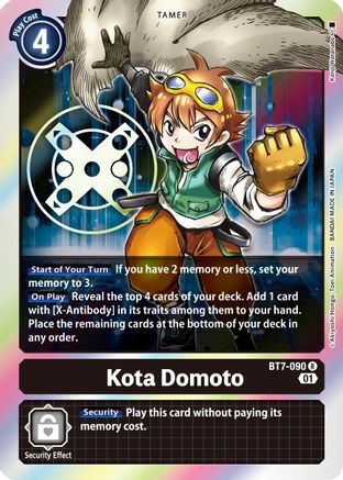 Kota Domoto (BT7-090) - Next Adventure Foil - Premium Digimon Single from Bandai - Just $0.25! Shop now at Game Crave Tournament Store