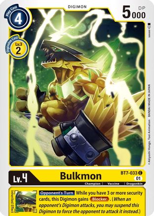 Bulkmon (BT7-033) - Next Adventure - Premium Digimon Single from Bandai - Just $0.25! Shop now at Game Crave Tournament Store