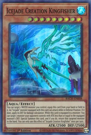 Icejade Creation Kingfisher (BACH-EN008) - Battle of Chaos 1st Edition - Premium Yugioh Single from Konami - Just $0.25! Shop now at Game Crave Tournament Store