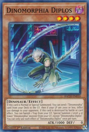 Dinomorphia Diplos (BACH-EN010) - Battle of Chaos 1st Edition - Premium Yugioh Single from Konami - Just $0.25! Shop now at Game Crave Tournament Store