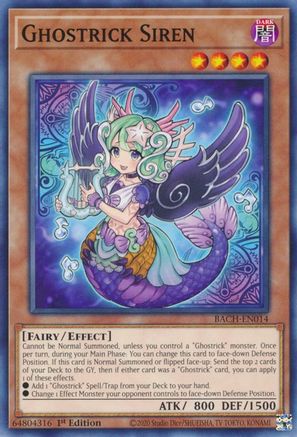 Ghostrick Siren (BACH-EN014) - Battle of Chaos 1st Edition - Premium Yugioh Single from Konami - Just $0.25! Shop now at Game Crave Tournament Store