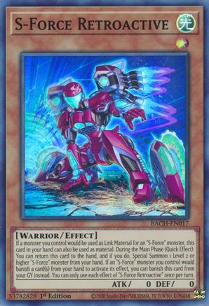 S-Force Retroactive (BACH-EN017) - Battle of Chaos 1st Edition - Premium Yugioh Single from Konami - Just $0.25! Shop now at Game Crave Tournament Store