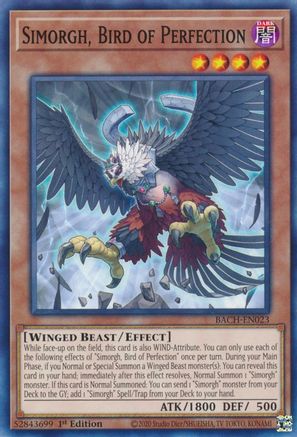 Simorgh, Bird of Perfection (BACH-EN023) - Battle of Chaos 1st Edition - Premium Yugioh Single from Konami - Just $0.25! Shop now at Game Crave Tournament Store