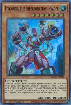 Epigonen, the Impersonation Invader (BACH-EN026) - Battle of Chaos 1st Edition - Premium Yugioh Single from Konami - Just $0.25! Shop now at Game Crave Tournament Store