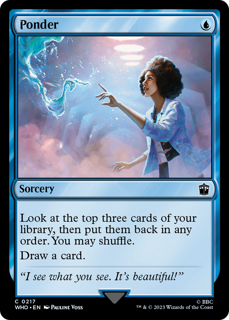 Ponder (WHO-217) - Doctor Who - Premium MTG Single from Wizards of the Coast - Just $0.33! Shop now at Game Crave Tournament Store