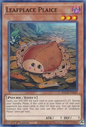 Leafplace Plaice (BACH-EN029) - Battle of Chaos 1st Edition - Premium Yugioh Single from Konami - Just $0.25! Shop now at Game Crave Tournament Store