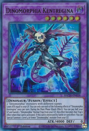 Dinomorphia Kentregina (BACH-EN038) - Battle of Chaos 1st Edition - Premium Yugioh Single from Konami - Just $1.06! Shop now at Game Crave Tournament Store