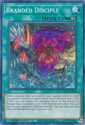 Branded Disciple (BACH-EN053) - Battle of Chaos 1st Edition - Premium Yugioh Single from Konami - Just $0.25! Shop now at Game Crave Tournament Store