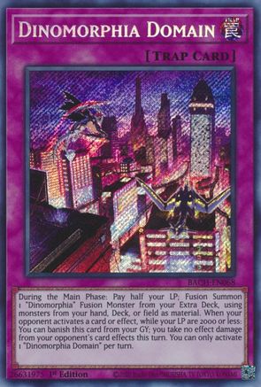 Dinomorphia Domain (BACH-EN068) - Battle of Chaos 1st Edition - Premium Yugioh Single from Konami - Just $1.04! Shop now at Game Crave Tournament Store