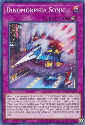 Dinomorphia Sonic (BACH-EN072) - Battle of Chaos 1st Edition - Premium Yugioh Single from Konami - Just $0.08! Shop now at Game Crave Tournament Store