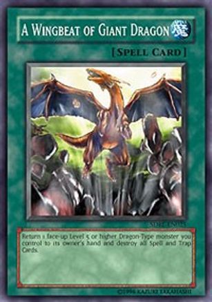 A Wingbeat of Giant Dragon (SDRL-EN025) - Structure Deck: Rise of the Dragon Lords 1st Edition - Premium Yugioh Single from Konami - Just $0.38! Shop now at Game Crave Tournament Store