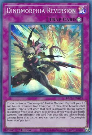 Dinomorphia Reversion (BACH-EN073) - Battle of Chaos 1st Edition - Premium Yugioh Single from Konami - Just $0.25! Shop now at Game Crave Tournament Store