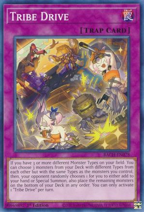 Tribe Drive (BACH-EN078) - Battle of Chaos 1st Edition - Premium Yugioh Single from Konami - Just $0.25! Shop now at Game Crave Tournament Store