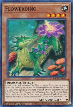 Flowerdino (BACH-EN082) - Battle of Chaos 1st Edition - Premium Yugioh Single from Konami - Just $0.25! Shop now at Game Crave Tournament Store