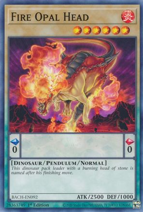 Fire Opal Head (BACH-EN092) - Battle of Chaos 1st Edition - Premium Yugioh Single from Konami - Just $0.25! Shop now at Game Crave Tournament Store