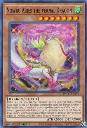 Nowru Aries the Vernal Dragon (BACH-EN096) - Battle of Chaos 1st Edition - Premium Yugioh Single from Konami - Just $0.25! Shop now at Game Crave Tournament Store