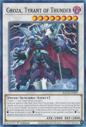 Groza, Tyrant of Thunder (BACH-EN097) - Battle of Chaos 1st Edition - Premium Yugioh Single from Konami - Just $0.25! Shop now at Game Crave Tournament Store