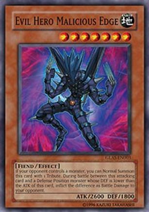Evil Hero Malicious Edge (GLAS-EN003) - Gladiator's Assault 1st Edition - Premium Yugioh Single from Konami - Just $3.33! Shop now at Game Crave Tournament Store