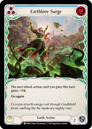 Earthlore Surge (Blue) (BRI024) - Blitz Deck: Tales of Aria - Briar - Premium Flesh And Blood Single from Legend Story Studios - Just $0.25! Shop now at Game Crave Tournament Store