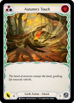 Autumn's Touch (Yellow) (BRI022) - Blitz Deck: Tales of Aria - Briar - Premium Flesh And Blood Single from Legend Story Studios - Just $0.25! Shop now at Game Crave Tournament Store