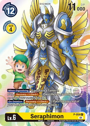 Seraphimon (P-054) - Digimon Promotion Cards Foil - Premium Digimon Single from Bandai - Just $0.34! Shop now at Game Crave Tournament Store