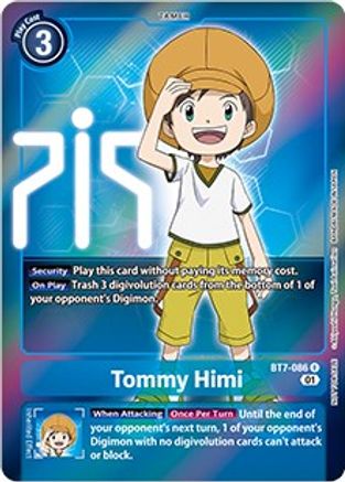 Tommy Himi (Box Topper) (BT7-086) - Next Adventure Foil - Premium Digimon Single from Bandai - Just $0.85! Shop now at Game Crave Tournament Store