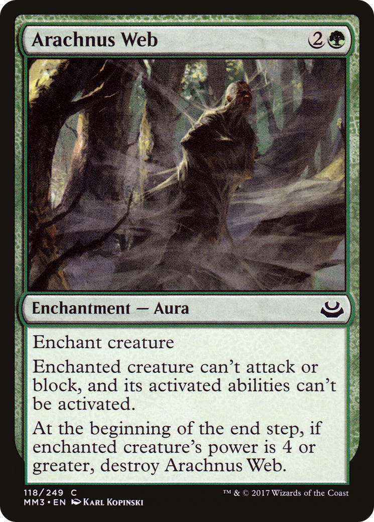 Arachnus Web (MM3-118) - Modern Masters 2017 - Premium MTG Single from Wizards of the Coast - Just $0.08! Shop now at Game Crave Tournament Store