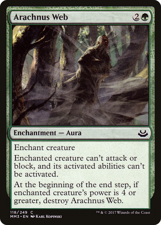 Arachnus Web (MM3-118) - Modern Masters 2017 - Premium MTG Single from Wizards of the Coast - Just $0.08! Shop now at Game Crave Tournament Store