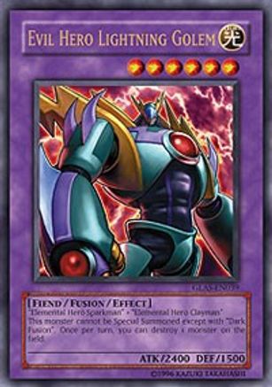 Evil Hero Lightning Golem (GLAS-EN039) - Gladiator's Assault 1st Edition - Premium Yugioh Single from Konami - Just $1.92! Shop now at Game Crave Tournament Store