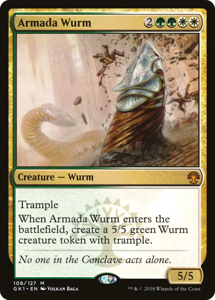 Armada Wurm (GK1-108) - GRN Guild Kit - Premium MTG Single from Wizards of the Coast - Just $0.08! Shop now at Game Crave Tournament Store
