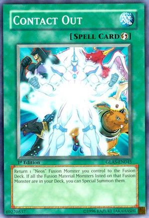 Contact Out (GLAS-EN045) - Gladiator's Assault Unlimited - Premium Yugioh Single from Konami - Just $0.50! Shop now at Game Crave Tournament Store