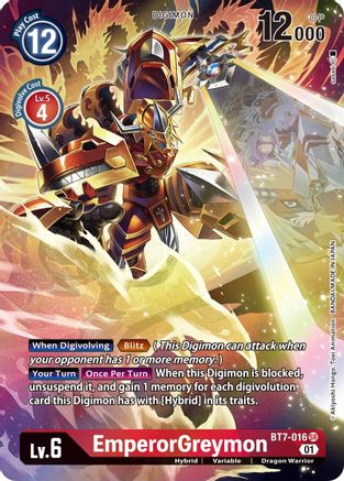 EmperorGreymon (Alternate Art) (BT7-016) - Next Adventure Foil - Premium Digimon Single from Bandai - Just $3.35! Shop now at Game Crave Tournament Store