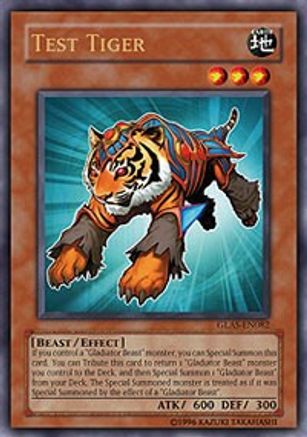 Test Tiger (GLAS-EN082) - Gladiator's Assault 1st Edition - Premium Yugioh Single from Konami - Just $7.45! Shop now at Game Crave Tournament Store