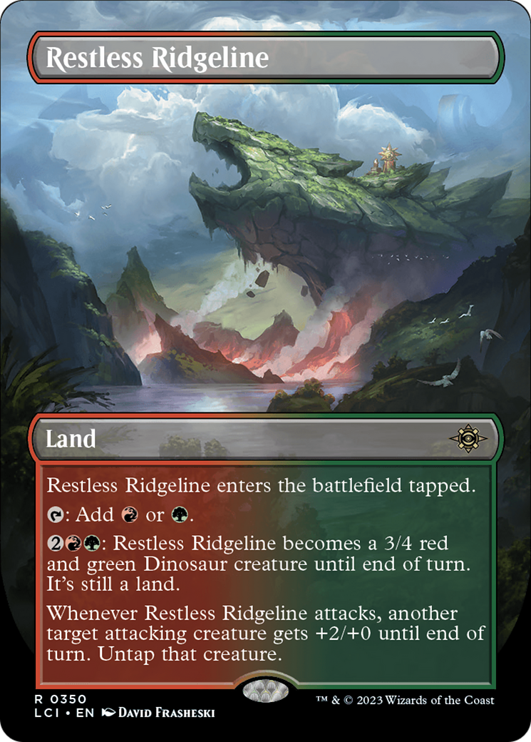 Restless Ridgeline (LCI-350) - The Lost Caverns of Ixalan (Borderless) - Premium MTG Single from Wizards of the Coast - Just $0.12! Shop now at Game Crave Tournament Store