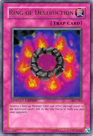Ring of Destruction (IOC-SE3) - Invasion of Chaos Limited - Premium Yugioh Single from Konami - Just $1.55! Shop now at Game Crave Tournament Store