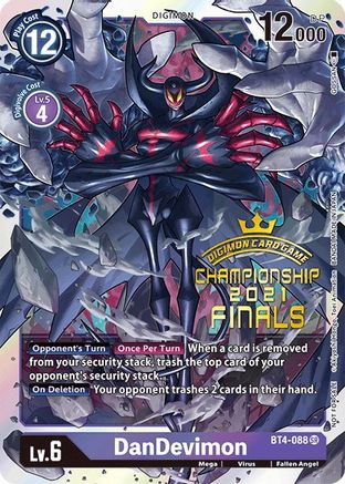 DanDevimon (2021 Championship Finals Event Pack Alt-Art Gold Stamp Set) (BT4-088) - Great Legend Foil - Premium Digimon Single from Bandai - Just $71.21! Shop now at Game Crave Tournament Store