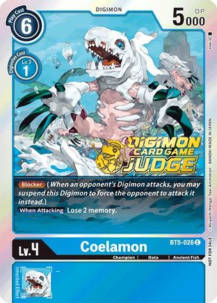 Coelamon (Judge Pack 1) (BT5-026) - Battle of Omni Foil - Premium Digimon Single from Bandai - Just $0.46! Shop now at Game Crave Tournament Store