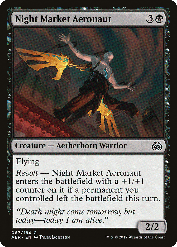 Night Market Aeronaut (AER-067) - Aether Revolt - Premium MTG Single from Wizards of the Coast - Just $0.08! Shop now at Game Crave Tournament Store